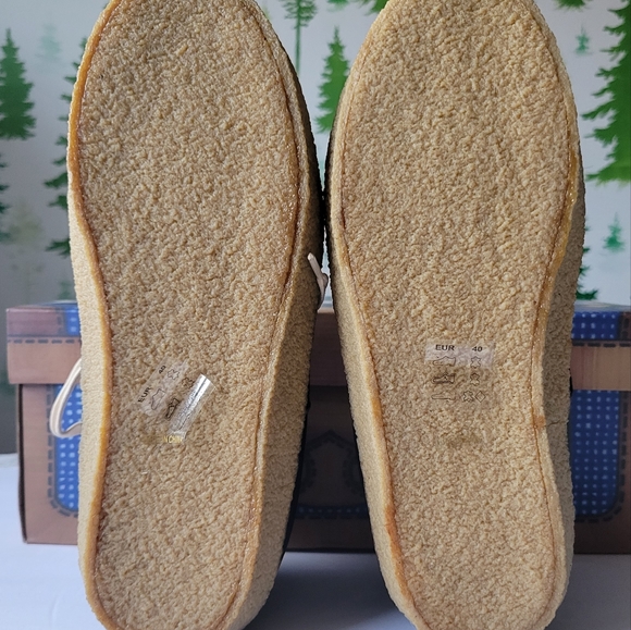 New Size 42 F-troupe Crepe Sole Hiking Black Sheep Fur Boots. - Picture 5 of 12